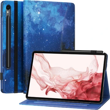 MoKo samsung kılıfı Galaxy Tab S9 11 İnç 2023 (SM-X710/716B/718U) ile kalemlik, El Kayışı, Cep, Çok Açılı Görünüm Kapağı