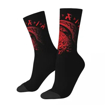Fenriswolf Fenrir Kırmızı Viking Kawaii Çorap Alışveriş Karikatür Desen Çorap