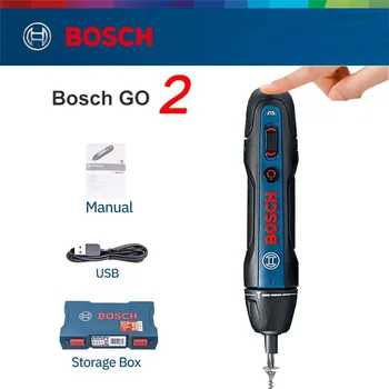 Bosch Go 2 Akülü Elektrikli Tornavida Şarj Edilebilir Otomatik El Matkap Çok Aracı Mini Tornavida Matkap Ph1 Ph2 Güç Araçları