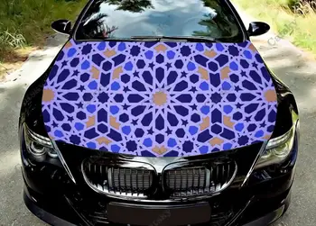 Sanatsal Mozaik Araba Kaput Vinil Çıkartmalar kaplama vinil film Motor Kapağı Çıkartmaları Sticker Araba Oto Aksesuarları