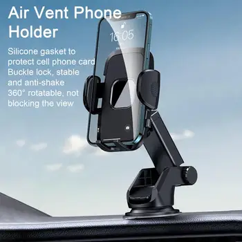 360 Derece Dönebilen Döner Eklem Teleskopik Kol Araba telefon tutucu yuvası Vantuz Tasarım Araba Dashboard telefon braketi