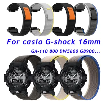 Saat kayışı Casio G-SHOCK GA-110 700 GD100 DW5600 G-5600 GW-M5610 GLS-8900 Bant 16mm Spor Naylon Döngü Saat Kayışı Bilezik