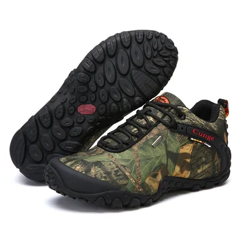 Büyük Boy 46 Açık Trail yürüyüş ayakkabıları Erkekler Sneakers Kaymaz erkek spor ayakkabıları Ordu Yeşil Erkekler kros Seyahat Ayakkabı