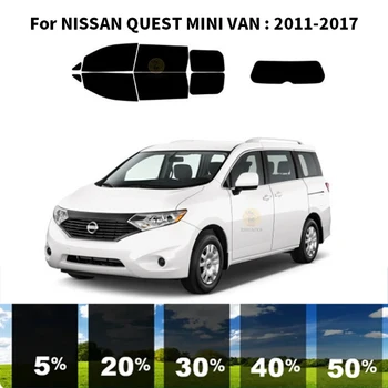 Önceden kesilmiş nanoceramics araba UV Pencere Tonu Kiti Otomotiv Cam filmi NİSSAN QUEST İçin MİNİ VAN 2011-2017