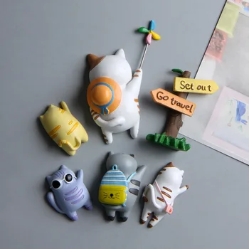 Sevimli Kedi Arka Gölge Buzdolabı Mıknatısları Komik Dekorasyon Yaratıcı mıknatıs Etiket Malzemesi telefon kılıfı DIY Oyuncak Buzdolabı Mıknatısları